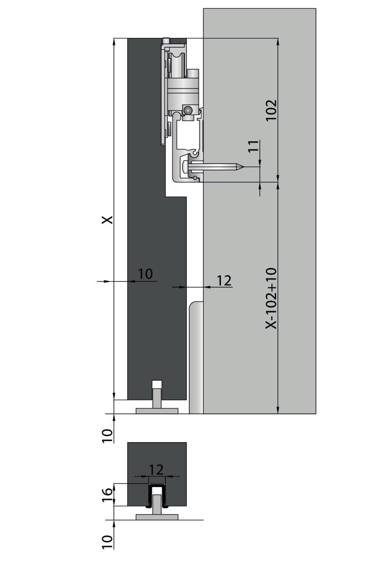 Tehniline spetsifikatsioon Technical Specifications Tekniset tiedot argenta slide linea, nähtavate siinidega sisemine liuguksesüsteem sobib maks. 80 kg raskusega ja min.