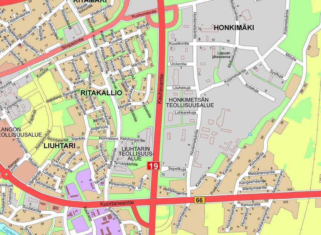 KORTTELIT 1414-1416 Asemakaavalla muodostuu kortteli 1414 sekä siihen