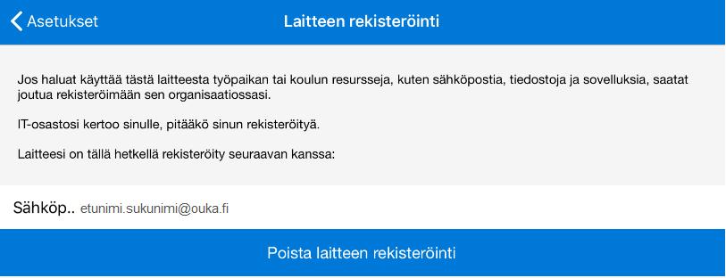 Hyväksy sisäänkirjautuminen Hyväksy-painikkeella.