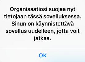 Tilin lisäys pyytää todennusta. Klikkaa Avaa todennus painiketta.