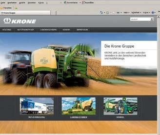 Verkkosivusto Tutustu KRONEn maailmaan osoitteessa www.krone.de. Sivuiltamme löydät paljon hyödyllistä tietoa. Voit myös tutustua uutuuksiin ja lukuisiin palveluihimme.
