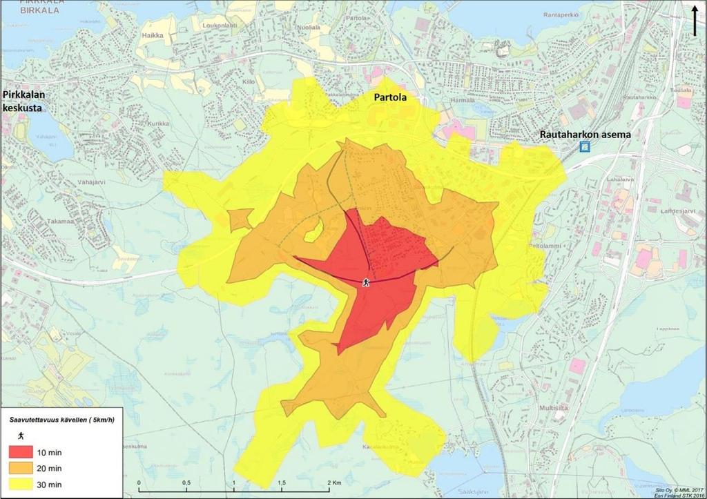 FCG SUUNNITTELU JA TEKNIIKKA OY Raportti 26 (39) Visio velvoittaa kävelyn ja pyöräilyn edistämiseen koko kaupunkiseudulla, jotta kävelyn ja pyöräilyn kulkutapaosuudet kasvavat.