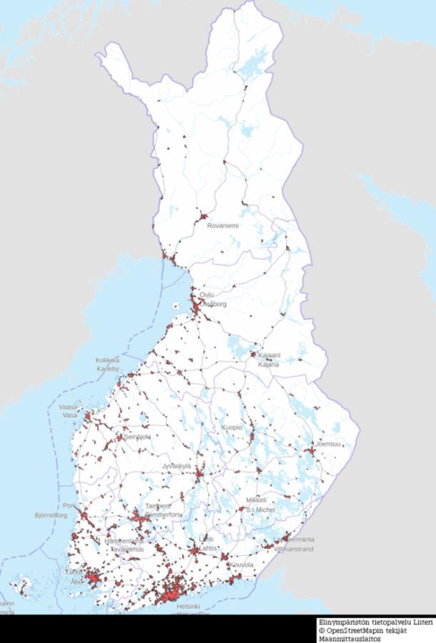 Ratkaisut: Erilliskeräyksen lisääminen 84% väestöstä asui taajama-alueilla (2014) Mallinnus: Kiinteistökohtaisen erilliskeräyksen laajentamisen ja lajittelutehokkuuden kasvattamisen mahdollisuudet