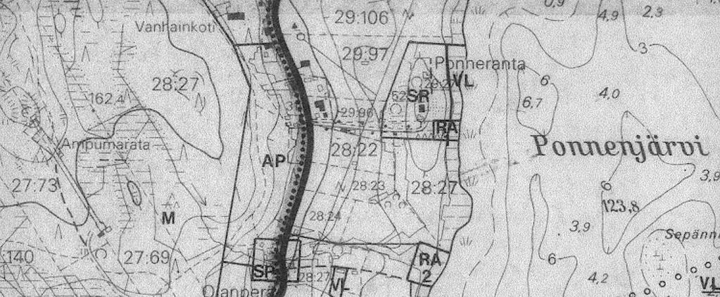 4.3 Yleiskaava Asemakaavamuutosalue kuuluu Töysän kirkonseudun osayleiskaava v. 2000 alueeseen. Osayleiskaava on oikeusvaikutukseton ja se on hyväksytty Töysän kunnanvaltuustossa 16.12.1996 46.