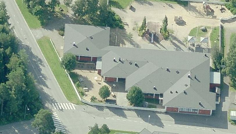 Rytimäen koulu ja päiväkoti Käytetty rakennusoikeus on tontilla