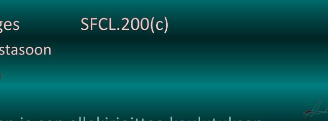 Part-SFCL Requirements for Sailplane Flight Crew Licencing Subpart ADD Additional ratings and privileges Taitolento-oikeus (kaksi tasoa) Perustason oikeus: Basic aerobatic privileges SFCL.