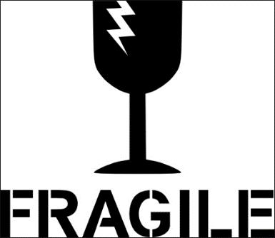 Handle with care - fragile glass! Please be careful about handling glass doors and walls!