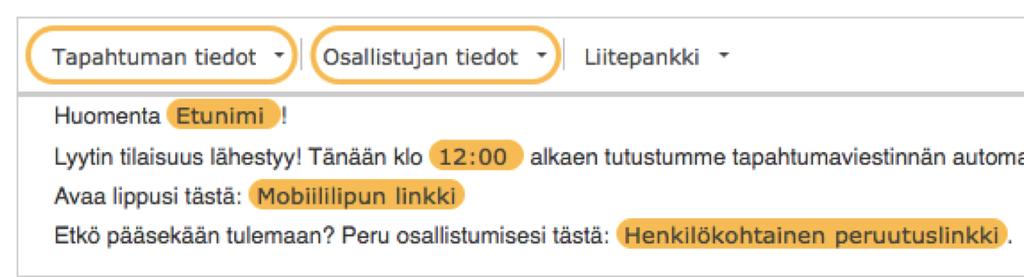 8.3. Tekstiviestit Tekstiviestit ovat tehokas keino muistuttaa ilmoittautuneita ja vähentää tapahtuman no show'ta.