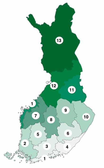 Lopullisessa aineistossa on 327 metsäkauppaa, joiden maantieteellinen sijainti on esitetty liitteessä 2. Aineiston tunnuslukuja on esitetty liitteessä 1.