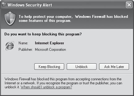 5. Sinulle saattaa ilmestyä Windows Security Alert, joka yrittää estää tämän Windowsin palomuurilla.