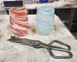 Vetro Glassblowing studio toimii Grapevinen vanhassa kaupungissa Main Streetin