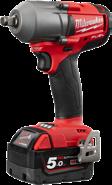 MILWAUKEE M18 FMTIWF12-502X FUEL 1/2 ISKEVÄ MUTTERINVÄÄNNINSARJA 610 NM M18 FUEL 1/2 iskevä mutteriväännin kitkarenkaalla, joka tuottaa 610 Nm vain 170 mm:n kompaktissa pituudessa.