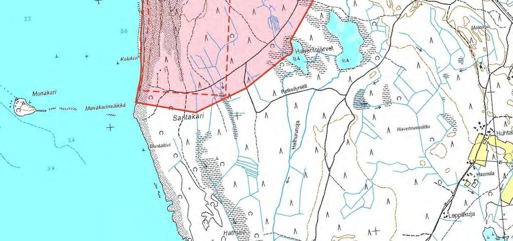 Kaava-alue sijaitsee noin 20 km Porin keskustasta luoteeseen Meri-Porin alueella Yyterin hiekkasantojen eteläosassa. Suunnittelualue on noin 1,1 km valtatie 2 (Mäntyluodontie) länsipuolella.
