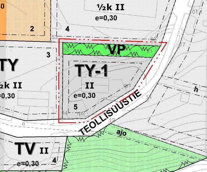 5 Suojellut rakennukset Kaava-alueen alueellinen sijainti ja voimassa oleva asemakaava teollisuusalue Voimassa olevassa asemakaavassa Vanha
