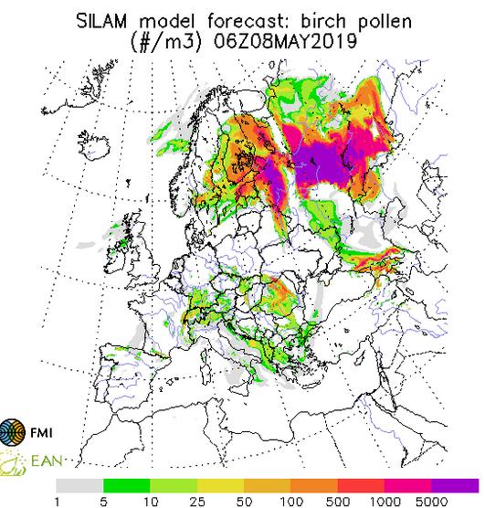 Siitepölymallit apuna Taustalla tieto fenologiasta eli kukintaan vaadittavat lämpösummat sekä taksonin