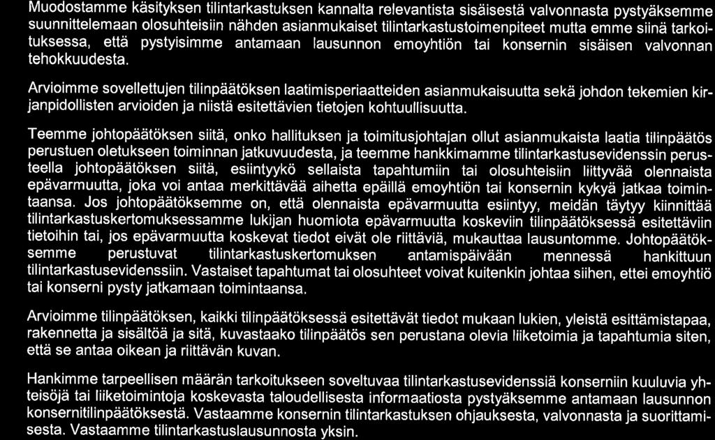T i I i nta ka stu ske to m u s tilikaudelta 1. 1.-31.1 2.
