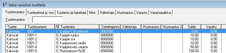 Klikkaa vasemmassa alanurkassa olevaa Lisää -nappia lisätäksesi haluttuun rakennekoodiin siihen kuuluvat