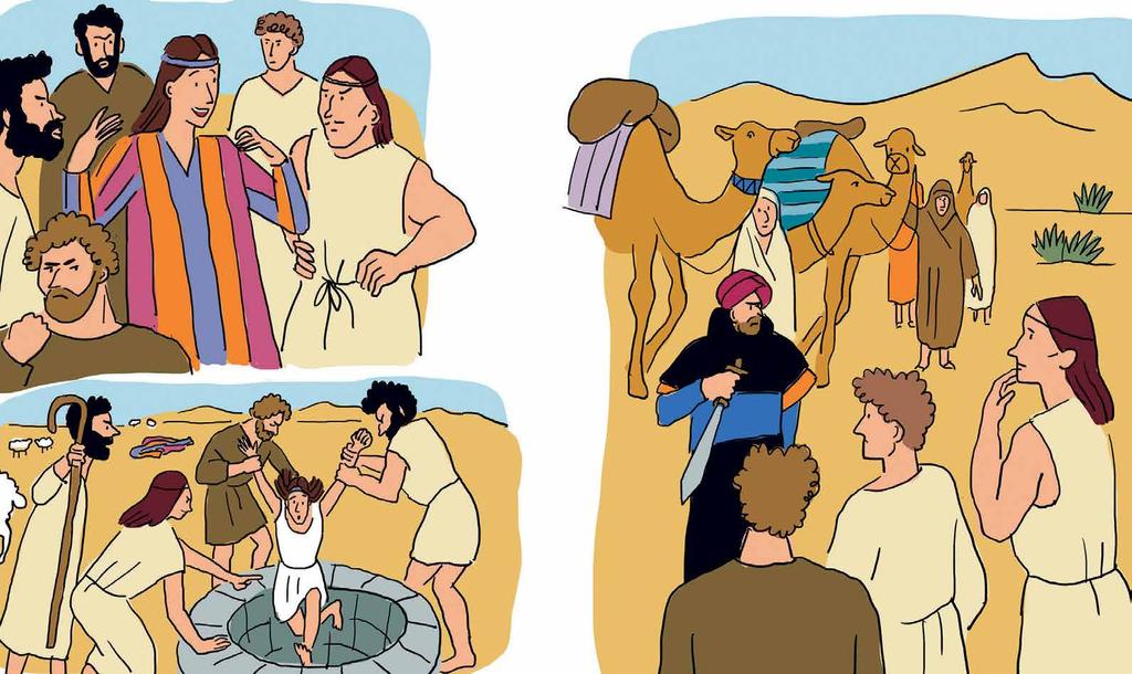 Veljet kostavat Joosefille Veljiä Joosefin ylpeily harmitti. He olivat myös kyllästyneet siihen, että isä heidän mielestään hemmotteli Joosefia.
