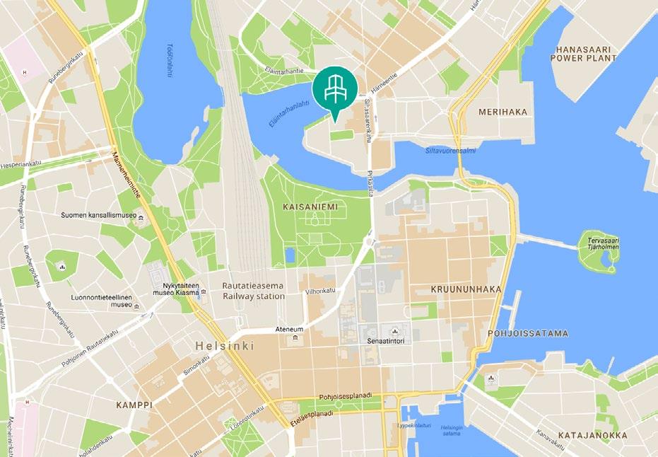 Saapuminen Paasitorniin Paasitorni sijaitsee Helsingin Siltasaaressa, Hakaniemen kyljessä, Eläintarhanlahden rannalla. Sijainti on keskeinen, samalla luonnonläheinen.