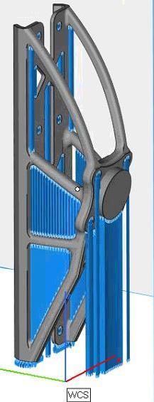 min Post-processing: easy 0 deg (30 µm, AlSi10Mg): Part volume 37203 [mm3] Support volume 66165 [mm3] Printing time: 8 h