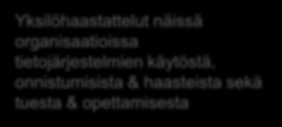 ja yksilöhaastatteluina.