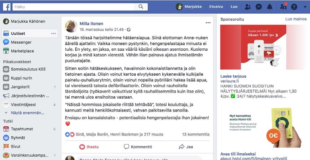 ETUSIVU ELI FEED Kavereiden julkaisut + eri