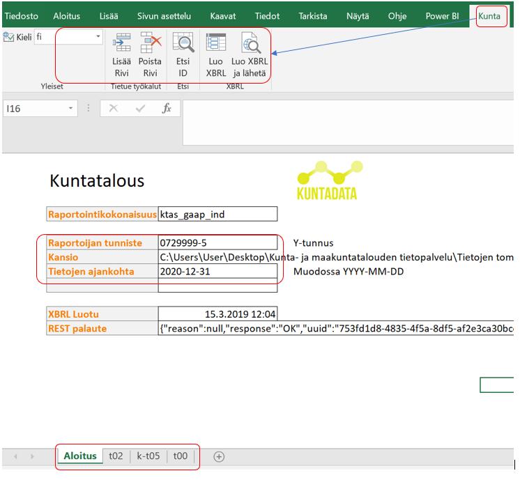 Valtiokonttori 3 (8) 1 Yleistä Kuntien ja kuntayhtymien talousarvio ja -suunnitelma toimitetaan Kuntatalouden tietopalveluun ja hyväksytään tietopalvelussa 15.1.2020 mennessä.