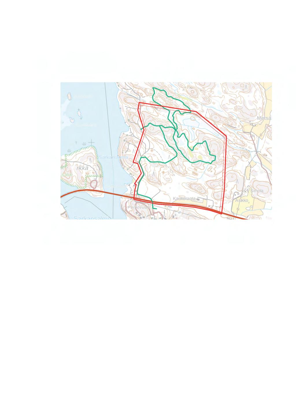 Virpi Porhonkallion alueella (kaavamuutosalue 3.) sijaitsee Kurun retkeilyreitistökokonaisuus. Kurun retkeilyreitistö 1.