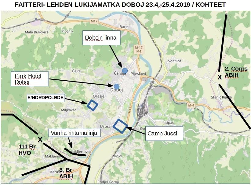 MATKAKOHDE 1: DOBOJ 23.4.