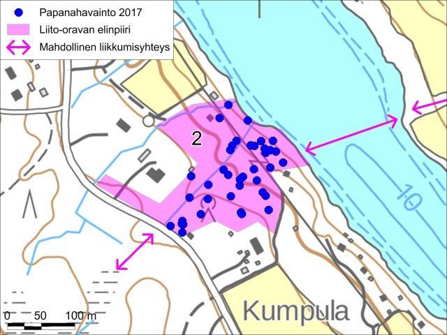 alueisiin ja peltoihin. Aluetta ei kartoitettu tarkemmin, koska se jää kaava-alueen ulkopuolelle.