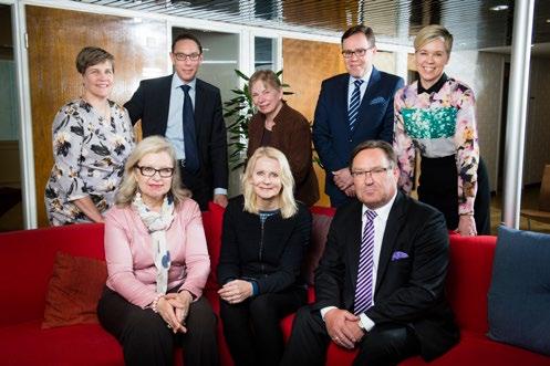 vasemmalta Pirita Mikkanen, Tuukka Andersén, Tuula Ylhäinen, Lars-Erik Schöring, Kristiina