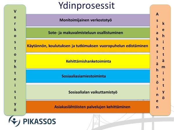 3 TOIMINTA VUONNA 2019 Pikassoksen ydinprosessit muodostuvat alla olevista toiminnoista.