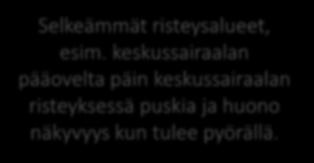 Onko sinulla ehdotuksia, mitä työnantajasi voisi tehdä työmatkatapaturmien ehkäisemiseksi? Selkeämmät risteysalueet, esim.