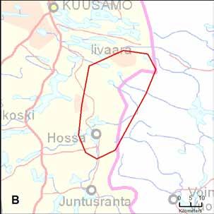 43. Kallioluoma Hossan havaintoalue (Oulu Kainuu) Yksilömääräarvio: havaintoja vuodelta 20
