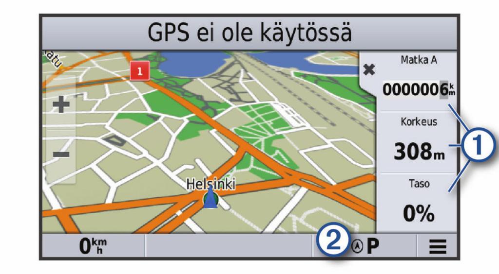 Varoitus- ja hälytyssymbolit VAROITUS Autoprofiilin ominaisuuksien määrittäminen ei takaa, että ajoneuvon ominaisuudet huomioidaan kaikissa reittiehdotuksissa tai että näet edellä mainitut