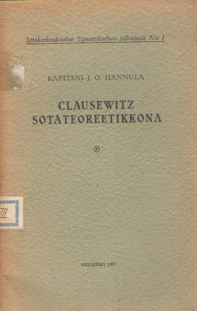 1918 (1932). N:o 8. O. Sipponen ja M. Suhonen: Talvisodan komppanian- ja patterinpäälliköt (1963). N:o 9. S. Länsman: Kuljetukset ja kuljetusten johtaminen Suomen Sodassa 1941-1944 (1969). N:o 10.