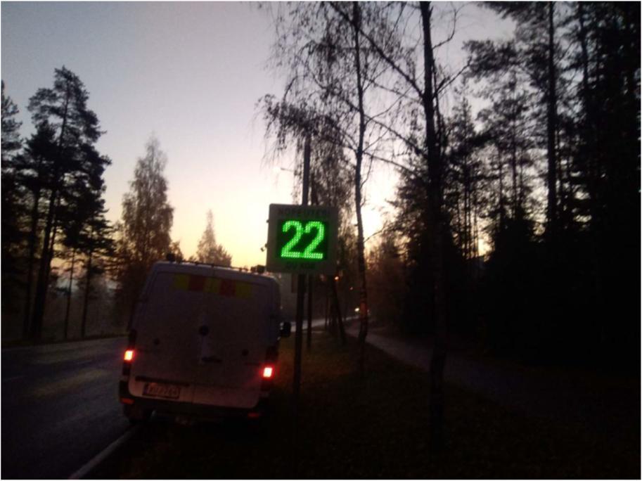 Siirrettävät nopeusnäyttötaulut 2018 Lahti Lahden alueurakka MITTAUSPAIKKA KOHTEEN TYYPPI Kukkastie (mt 3138), Lahti Kirkonkylän koulun kohta, lännestä saavuttaessa.