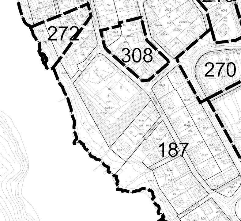 Kaavaselostus 8 (19) Asemakaava Kaavamuutosalueella on voimassa asemakaava AK 187, joka on 19.09.1984 Lääninhallituksen hyväksymä. Kuva 6 Ote kaavoitustilanne Kaavamuutosalueelle sijoittuvat mm.