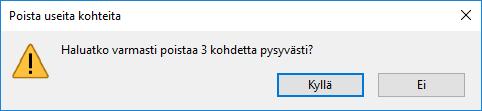 Valitse poistettava tiedosto tai kansio klikkaamalla. 4. Paina näppäimistöltä Delete-painiketta tai klikkaa Poista-komentoa 5.
