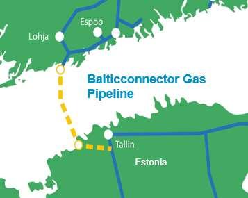 Tavoitteet hallituksen selonteosta kansalliseksi energia- ja ilmastostrategiaksi vuoteen 2030 Suomen ja Viron välisen Balticconnector-kaasuputken rakentaminen luo reitin vaihtoehtoisille