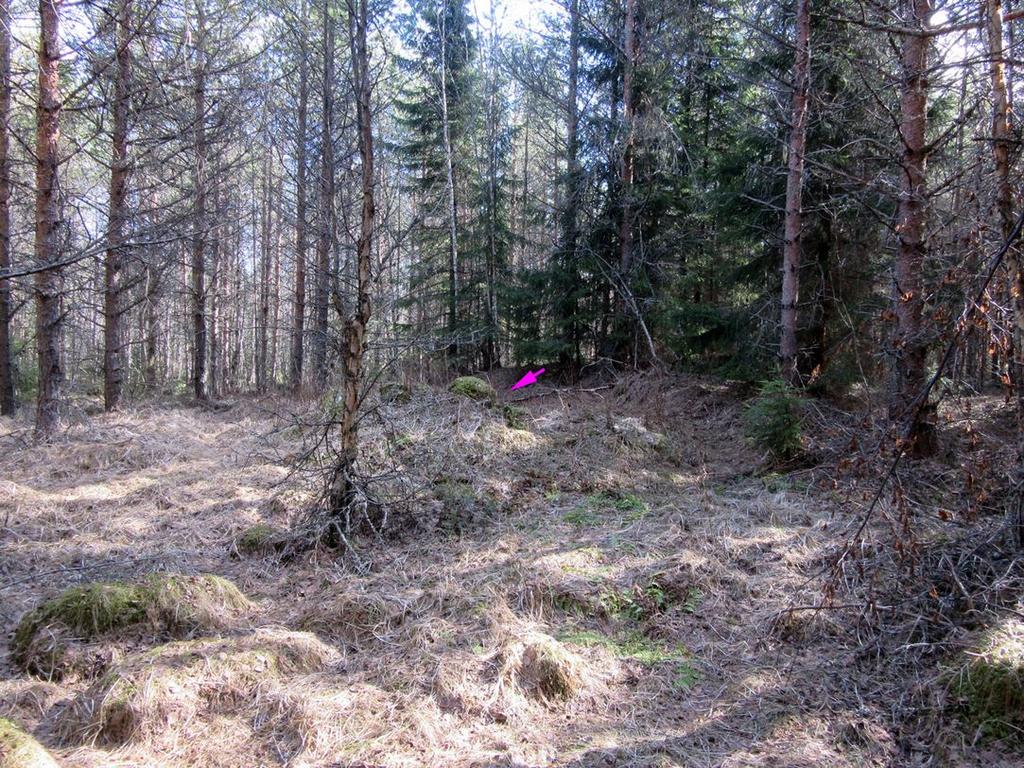 raivauskivikko nuolen osoittamalla kohdalla.