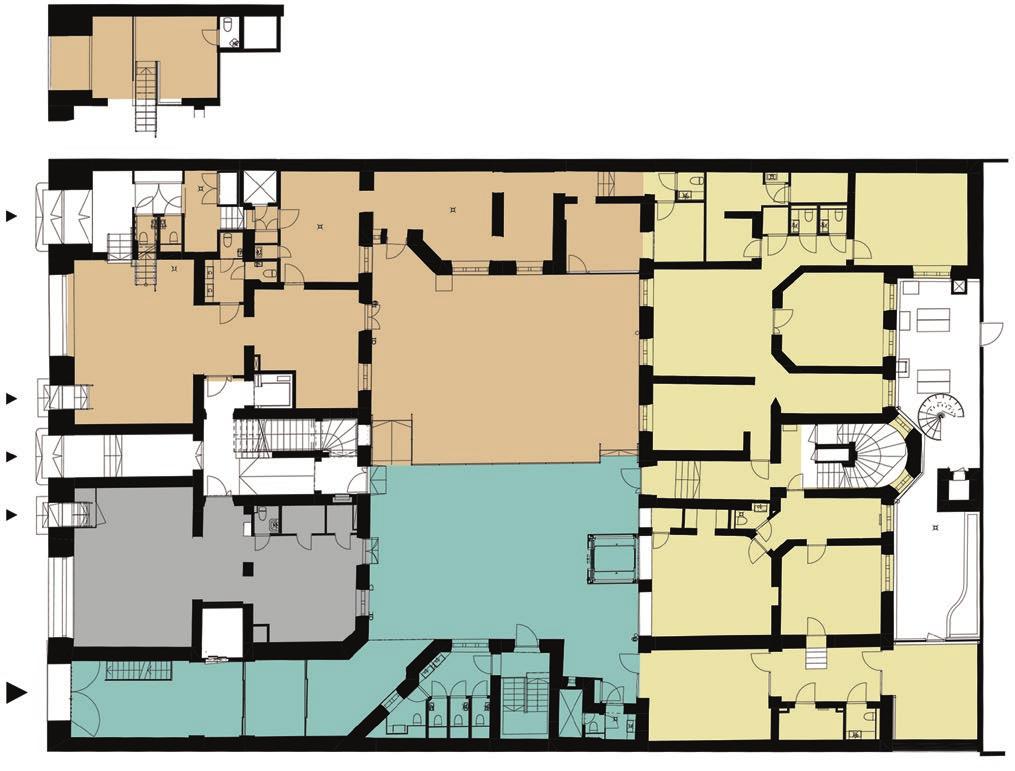 POHJAKUVAT Katutaso FLOOR PLAN Katutason liiketilat ja atriumpiha tarjoavat historiallisia