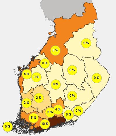 kg/hl % < 2,0 mm % Uusimaa 53,3 13,1 6,6 Varsinais-Suomi 53,4 13,9 7,1 Satakunta 52,0 13,7 7,9 Häme 52,9 13,6 6,8 Pirkanmaa 52,7 14,3 7,8 Kaakkois-Suomi 51,6 14,1 6,6 Etelä-Savo 50,7 13,8 6,8