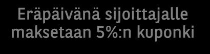 4 vähintään yksi Indekseistä on Vuotuisena tarkastelupäivänä laskenut alle Ennenaikaisen erääntymisen tason Vuosina 1, 2, 3 ja 4 kaikki Indeksit päätyvät kunakin Vuotuisena tarkastelupäivänä