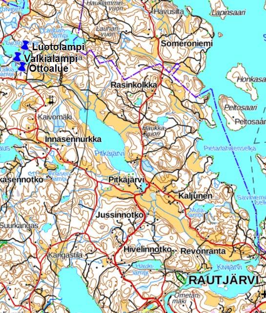 IMATRAN KAUPUNKI 2 6. Kohde, ympäristön tila ja laatu Maakuntakaavassa alue on merkitty merkinnällä EOm eli maaainesten ottoon soveltuva alue.