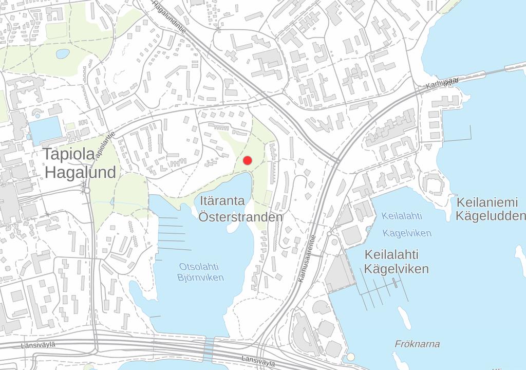 HANKESUUNNITELMAKOHTEET TAPIOLA, OTSOLAHTI, ESPOO Toteutus Otsolahdenniityn hulevesiviemärin yhteyteen Valuma-alue n.