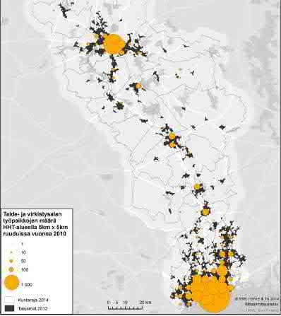 3.4 Riittävä työpaikka-alueiden tarjonta Kaupunkiseudun työpaikkamarkkinat ovat seudulliset. Alueen työpaikkaomavaraisuus ylittää 100 prosenttia.