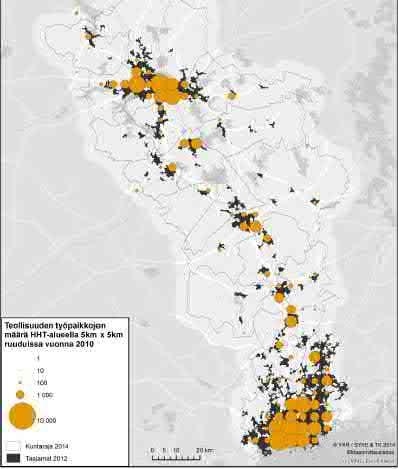 Vastuullinen kasvupolitiikka edellyttää huolehtimista myös väestön työllisyydestä. Varautuminen 115 000 uuteen asukkaaseen tarkoittaa karkeasti noin 60 000 työpaikan lisäystarvetta kaupunkiseudulle.