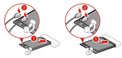 Kuva 60. Wi-Fi-kortin asennus ja Wi-Fi-antennien asennus (tyyppi 1 ja tyyppi 2) Kuva 61. Wi-Fi-kortin suojuksen asennus (tyyppi 1 ja tyyppi 2) Kuva 62.