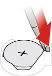 Kuva 121. Asemapaikan avaus Kuva 122. Metallikielekkeen painaminen ruuvitaltalla Kuva 123.